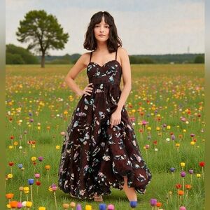 Geisha Designs Butterfly Appliqué Bubble DressGeisha Designs